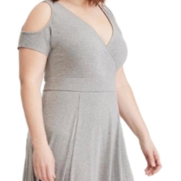 Torrid gray cold shoulder long maxi dress grey plus size 2X XXL - Picture 6 of 6